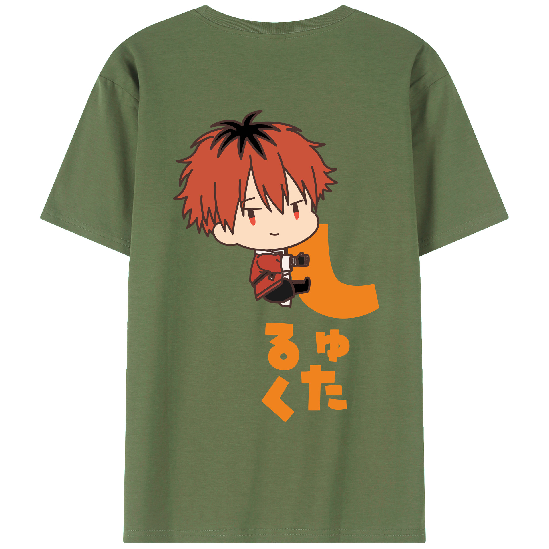 （画像用） 葬送のフリーレン Frieren 綿100％ メンズ半袖Tシャツ（バックプリント） 通気性